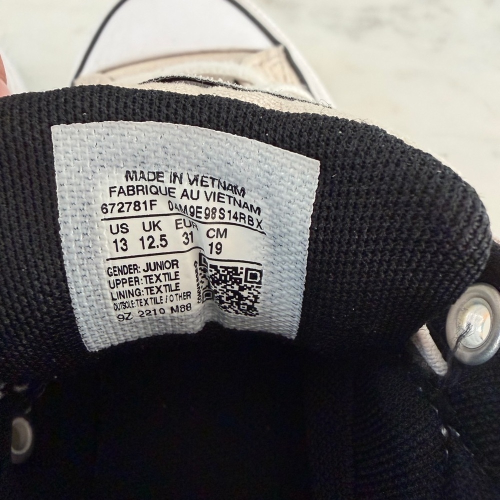Converse Kids Sneakers - Beige and black - Size 13 (Little Kid) - Picture 7 of 8